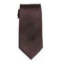 Stock Wine/ Black Striped Polyester Tie